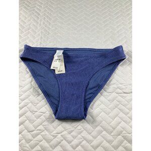 Aerie Womens Ribbed Bikini Bottom XS Blue Pool Beach Vacation Vibes NWT Summer